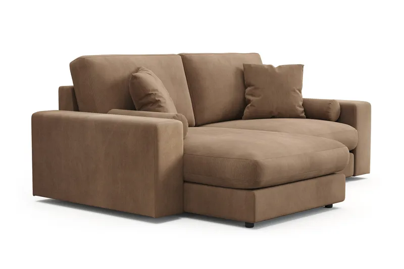 Arken Lyx 3-sits Vändbar L-formad Djup Divansoffa i Manchester - Brun - Products - Möbler - Soffa - Divansoffa & schäslongsoffa - 3 sits soffa med divan