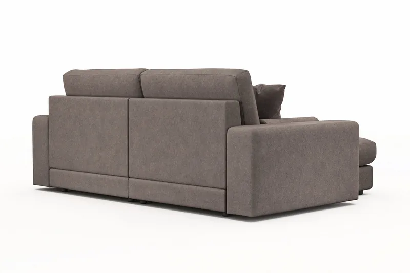 Arken Lyx 3-sits Vändbar L-formad Djup Divansoffa i Tyg - Brun - Products - Möbler - Soffa - Divansoffa & schäslongsoffa - 3 sits soffa med divan