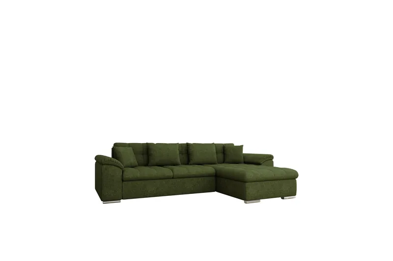 Camior Soffa med Divan 3-sits - Grön - Products - Möbler - Soffa - Divansoffa & schäslongsoffa - 3 sits soffa med divan