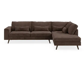 Copenhagen 4-sits Högervänd L-formad Schäslongsoffa i Manchester - Mörkbrun - Products - Möbler - Soffa - Divansoffa & schäslongsoffa - 4 sits soffa med divan