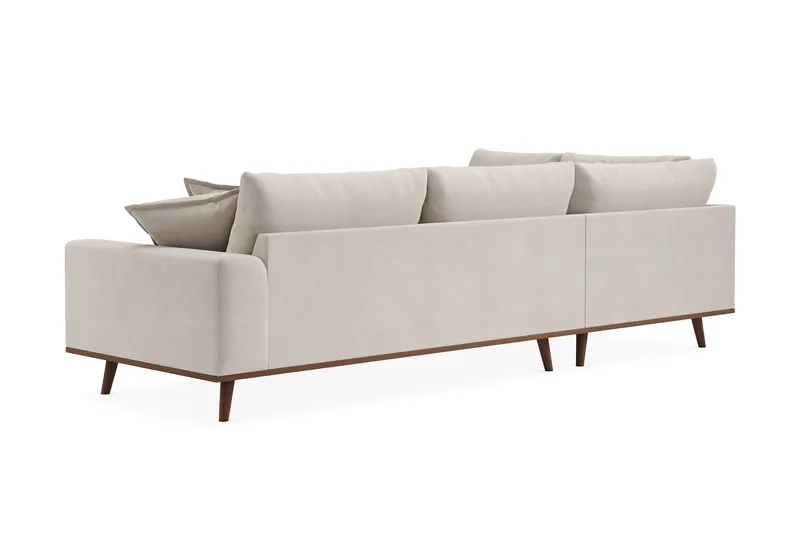Copenhagen Premium 4-sits Vänstervänd L-formad Djup Schäslongsoffa i Tyg - Beige - Products - Möbler - Soffa - Divansoffa & schäslongsoffa - 4 sits soffa med divan