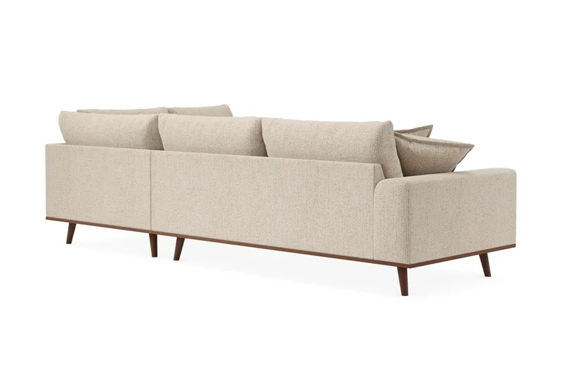 Copenhagen Premium 4-sits Högervänd L-formad Djup Schäslongsoffa i Chenille - Beige - Products - Möbler - Soffa - Divansoffa & schäslongsoffa - 4 sits soffa med divan