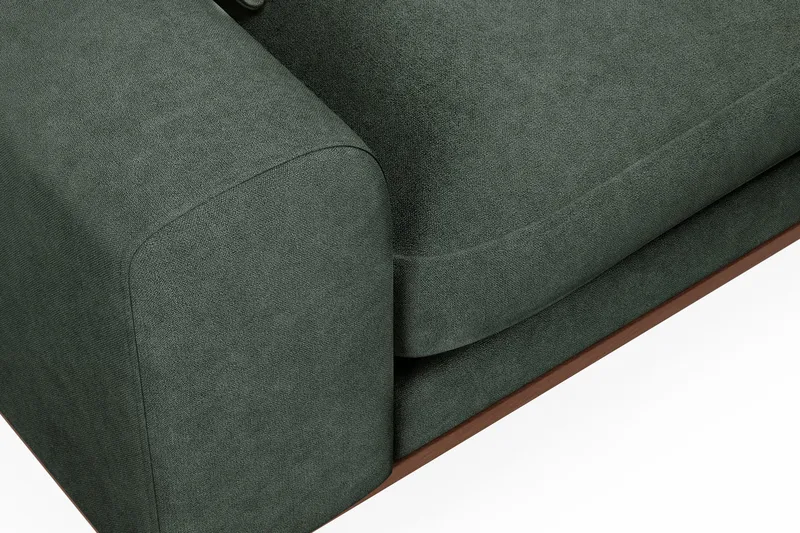 Copenhagen Premium 4-sits Högervänd L-formad Djup Schäslongsoffa i Tyg - Grön - Products - Möbler - Soffa - Divansoffa & schäslongsoffa - 4 sits soffa med divan