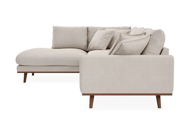 Copenhagen Premium 4-sits Vänstervänd L-formad Djup Schäslongsoffa i Tyg - Beige - Products - Möbler - Soffa - Divansoffa & schäslongsoffa - 4 sits soffa med divan