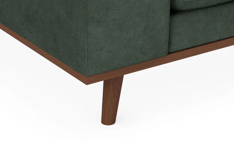 Copenhagen Premium 4-sits Högervänd L-formad Djup Schäslongsoffa i Tyg - Grön - Products - Möbler - Soffa - Divansoffa & schäslongsoffa - 4 sits soffa med divan