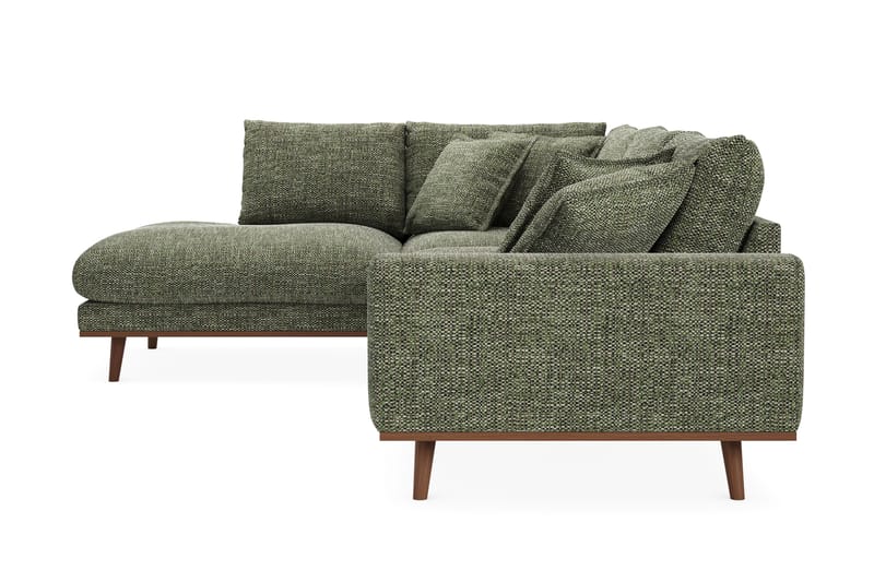 Copenhagen Premium 4-sits Vänstervänd L-formad Djup Schäslongsoffa i Chenille - Grön - Products - Möbler - Soffa - Divansoffa & schäslongsoffa - 4 sits soffa med divan