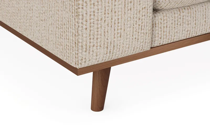 Copenhagen Premium 4-sits Högervänd L-formad Djup Schäslongsoffa i Chenille - Beige - Products - Möbler - Soffa - Divansoffa & schäslongsoffa - 4 sits soffa med divan
