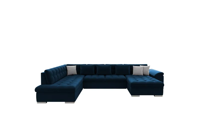 Dynir Soffa med Divan och Schäslong 4-sits - Blå/Beige - Products - Möbler - Soffa - Divansoffa & schäslongsoffa - 4 sits soffa med divan