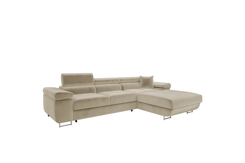 Gabina Soffa med Divan 3-sits - Beige - Products - Möbler - Soffa - Divansoffa & schäslongsoffa - 3 sits soffa med divan