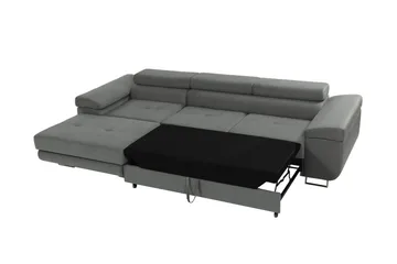 Gabina Soffa med Divan 3-sits - Svart - Products - Möbler - Soffa - Divansoffa & schäslongsoffa - 3 sits soffa med divan