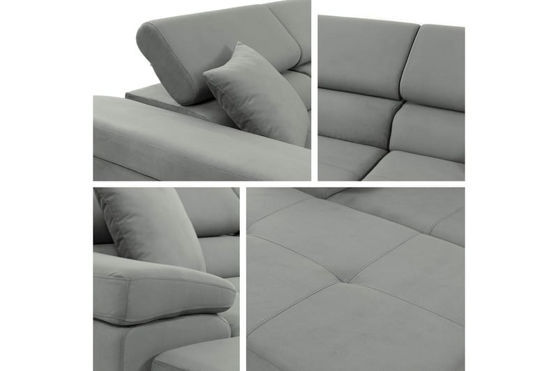 Gabina Soffa med Divan 3-sits - Svart - Products - Möbler - Soffa - Divansoffa & schäslongsoffa - 3 sits soffa med divan