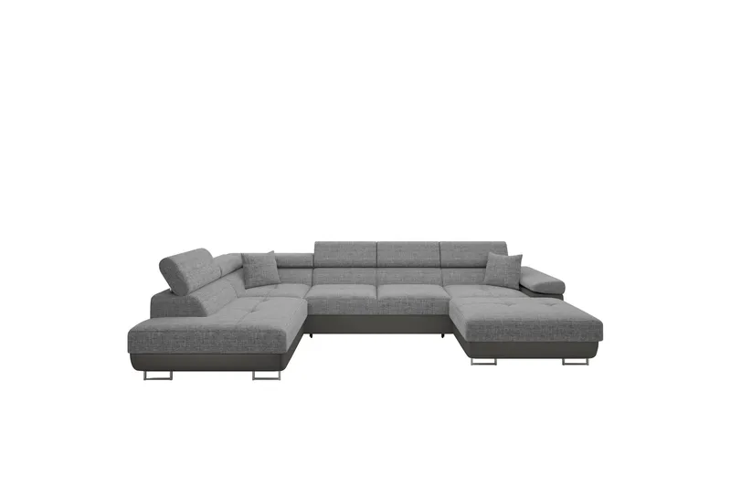 Gabina Soffa med Divan och Schäslong 4-sits - Beige/Grå - Products - Möbler - Soffa - Divansoffa & schäslongsoffa - 4 sits soffa med divan