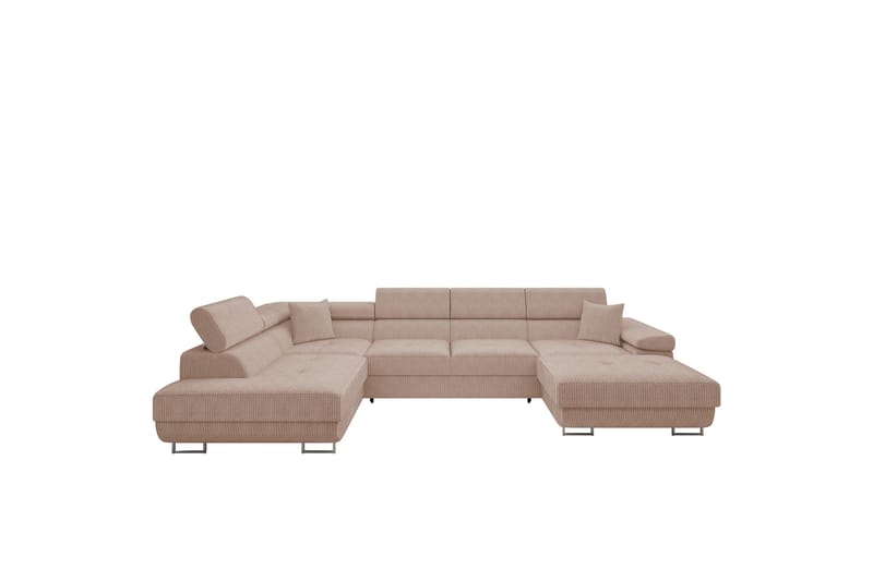 Gabina Soffa med Divan och Schäslong 4-sits - Rosa - Products - Möbler - Soffa - Divansoffa & schäslongsoffa - 4 sits soffa med divan
