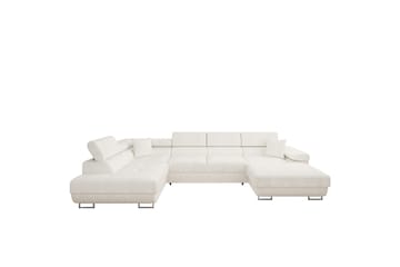 Gabina Soffa med Divan och Schäslong 4-sits, Vit
