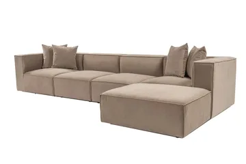 Gregor Soffa med Divan 4-sits - Cappucino - Products - Möbler - Soffa - Divansoffa & schäslongsoffa - 4 sits soffa med divan