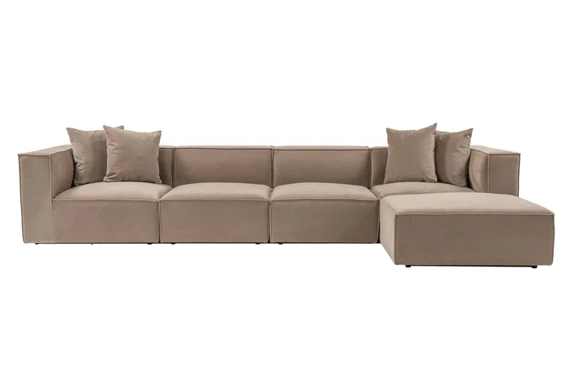 Gregor Soffa med Divan 4-sits, Cappucino