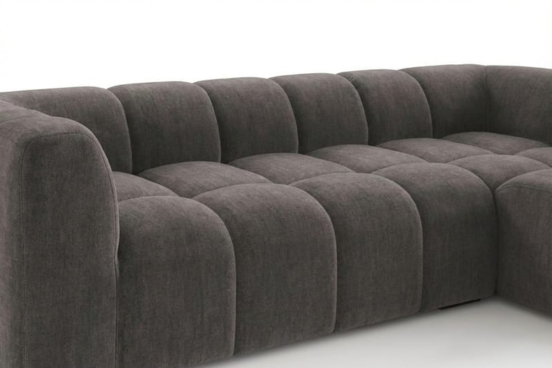Marlow 3-sits Bubblig Divansoffa höger - Grå - Products - Möbler - Soffa - Divansoffa & schäslongsoffa - 3 sits soffa med divan