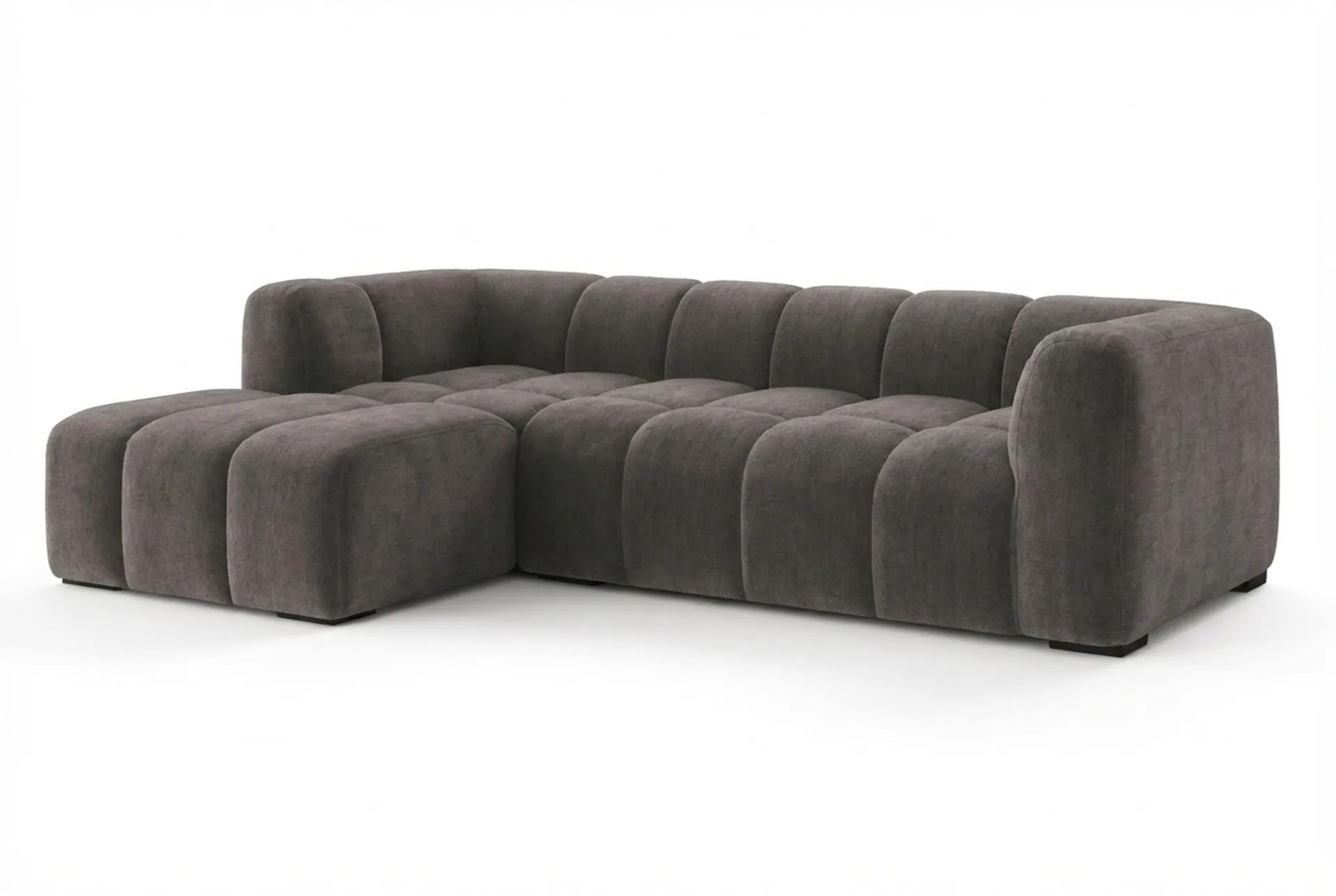 Marlow 3-sits Bubblig Divansoffa vänster - Grå - Products - Möbler - Soffa - Divansoffa & schäslongsoffa - 3 sits soffa med divan