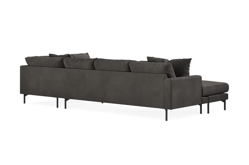 Menard 4-sits Högervänd Stor U-formad Djup Soffa med Divan och Schäslong i Manchester - Mörkgrå - Products - Möbler - Soffa - Divansoffa & schäslongsoffa - 4 sits soffa med divan