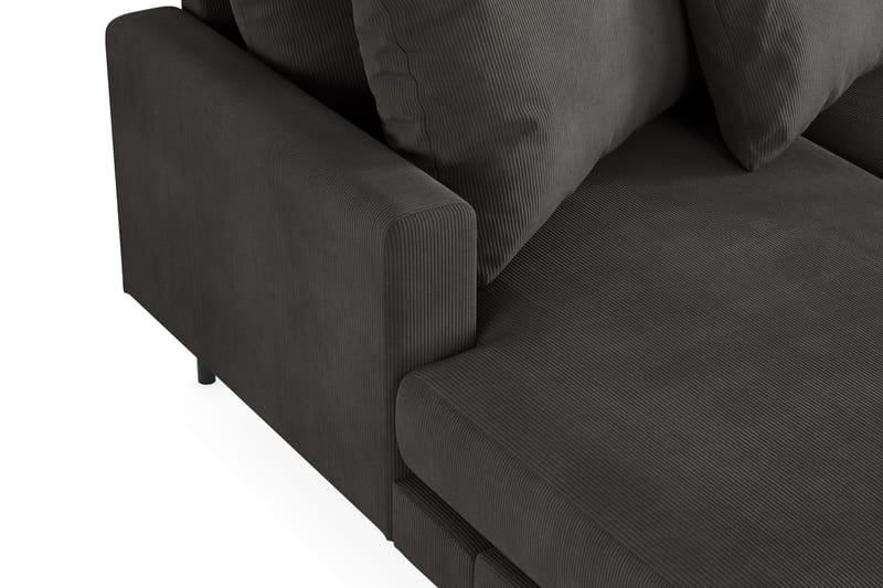 Menard 4-sits Högervänd Stor U-formad Djup Soffa med Divan och Schäslong i Manchester - Mörkgrå - Products - Möbler - Soffa - Divansoffa & schäslongsoffa - 4 sits soffa med divan