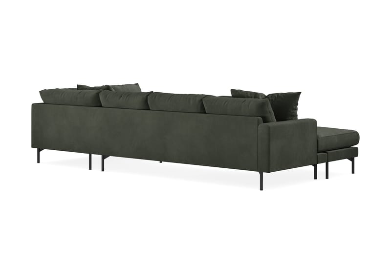Menard 4-sits Högervänd Stor U-formad Djup Soffa med Divan och Schäslong i Manchester - Mörkgrön - Products - Möbler - Soffa - Divansoffa & schäslongsoffa - 4 sits soffa med divan