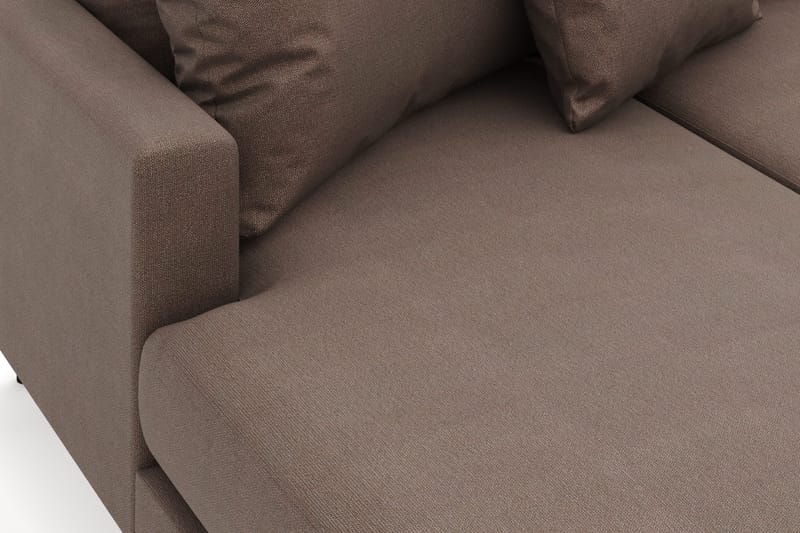 Menard 4-sits Högervänd Stor U-formad Djup Soffa med Divan och Schäslong i Tyg - Brun - Products - Möbler - Soffa - Divansoffa & schäslongsoffa - 4 sits soffa med divan
