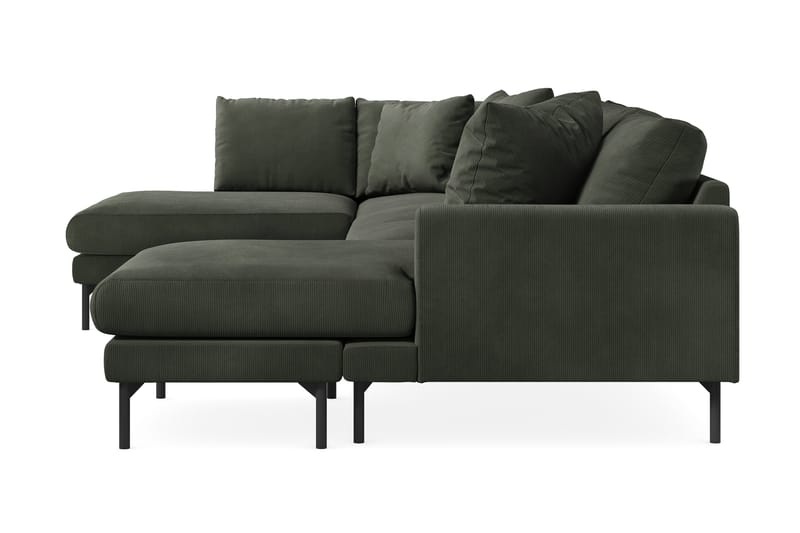 Menard 4-sits Vänstervänd Stor U-formad Djup Soffa med Divan och Schäslong i Manchester - Mörkgrön - Products - Möbler - Soffa - Divansoffa & schäslongsoffa - 4 sits soffa med divan