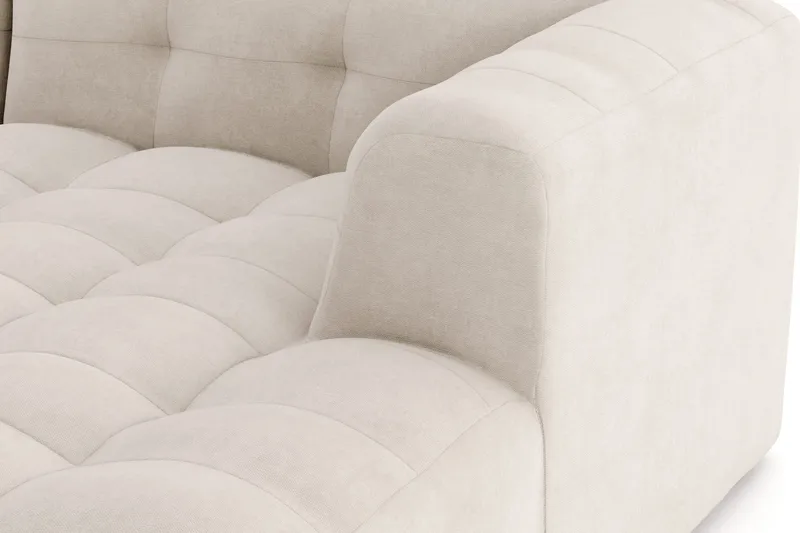 Puffy 3-sits bubblig soffa med divan höger - Beige - Products - Möbler - Soffa - Bäddsoffa - Bäddsoffa divan