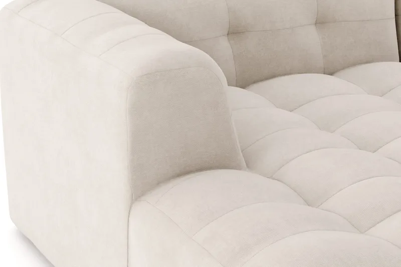 Puffy 3-sits bubblig soffa med divan vänster - Beige - Products - Möbler - Soffa - Bäddsoffa - Bäddsoffa divan