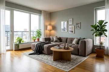 Puffy 3-sits bubblig soffa med divan vänster - Brun - Products - Möbler - Soffa - Divansoffa & schäslongsoffa - 3 sits soffa med divan