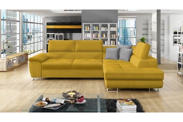 Reginia Soffa med Schäslong 3-sits - Gul/Ljusgrå - Products - Möbler - Soffa - Divansoffa & schäslongsoffa - 3 sits soffa med divan