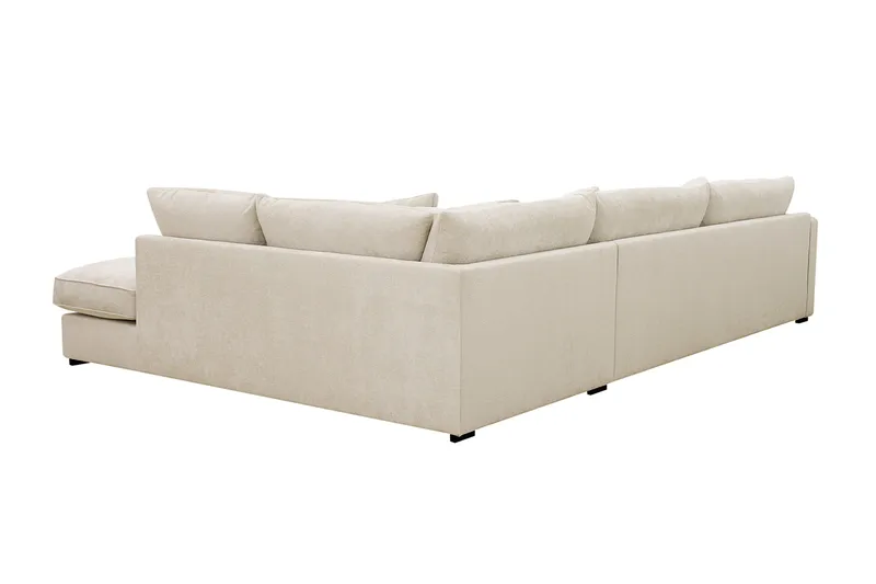 Rossita Lyx 4-sits Extra djup Soffa med Schäslong Höger - Beige Chenille - Products - Möbler - Soffa - Divansoffa & schäslongsoffa - 4 sits soffa med divan