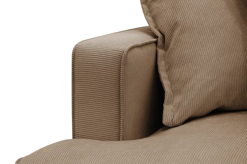 Rossita Lyx 4-sits Extra djup Soffa med Schäslong Höger - Brun Manchester - Products - Möbler - Soffa - Divansoffa & schäslongsoffa - 4 sits soffa med divan