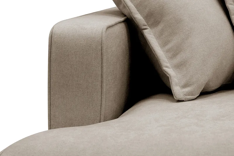 Rossita Lyx 4-sits Extra djup Soffa med Schäslong Höger - Brun Tyg - Products - Möbler - Soffa - Divansoffa & schäslongsoffa - 4 sits soffa med divan