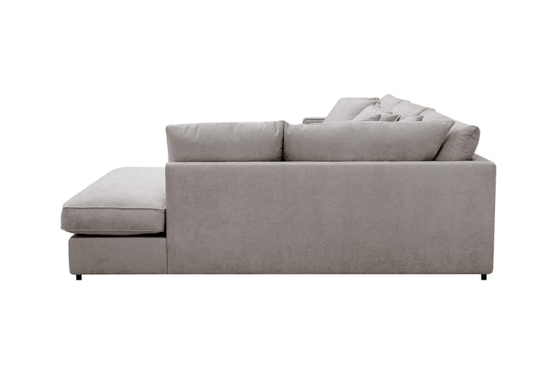 Rossita Lyx 4-sits Extra djup Soffa med Schäslong Höger - Grå/Brun Chenille - Products - Möbler - Soffa - Divansoffa & schäslongsoffa - 4 sits soffa med divan