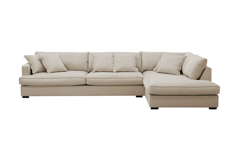 Rossita Lyx 4-sits Extra djup Soffa med Schäslong Höger, Greige Manchester