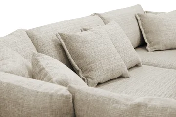 Rossita Lyx 4-sits Extra djup Soffa med Schäslong Vänster - Beige Chenille - Products - Möbler - Soffa - Divansoffa & schäslongsoffa - 4 sits soffa med divan