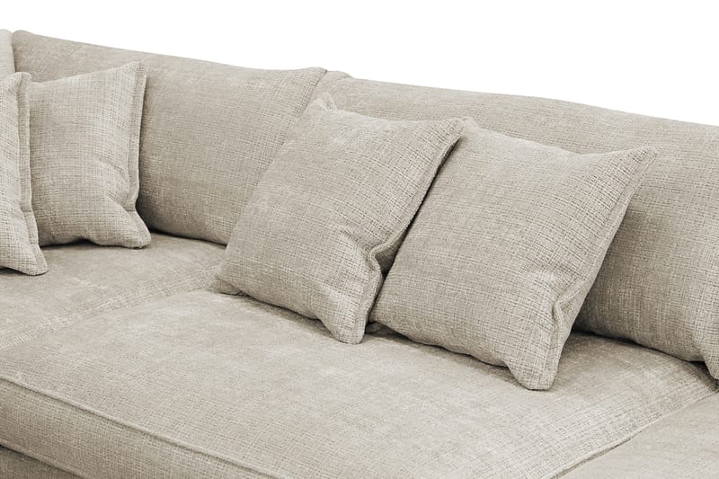 Rossita Lyx 4-sits Extra djup Soffa med Schäslong Vänster - Beige Chenille - Products - Möbler - Soffa - Divansoffa & schäslongsoffa - 4 sits soffa med divan