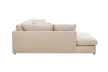 Rossita Lyx 4-sits Extra djup Soffa med Schäslong Vänster - Beige Manchester - Products - Möbler - Soffa - Divansoffa & schäslongsoffa - 4 sits soffa med divan
