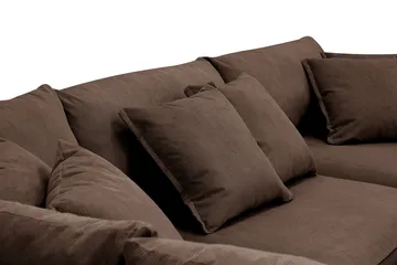 Rossita Lyx 4-sits Extra djup Soffa med Schäslong Vänster - Brun Manchester - Products - Möbler - Soffa - Divansoffa & schäslongsoffa - 4 sits soffa med divan