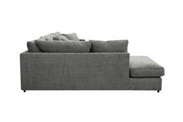 Rossita Lyx 4-sits Extra djup Soffa med Schäslong Vänster - Grå Chenille - Products - Möbler - Soffa - Divansoffa & schäslongsoffa - 4 sits soffa med divan