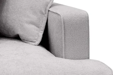 Rossita Lyx 4-sits Extra djup Soffa med Schäslong Vänster - Grå Chenille - Products - Möbler - Soffa - Divansoffa & schäslongsoffa - 4 sits soffa med divan