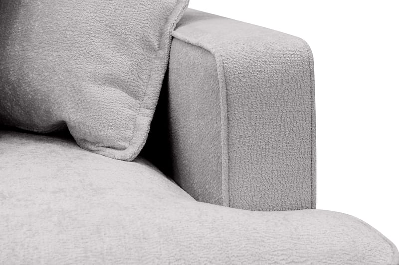 Rossita Lyx 4-sits Extra djup Soffa med Schäslong Vänster - Grå Chenille - Products - Möbler - Soffa - Divansoffa & schäslongsoffa - 4 sits soffa med divan