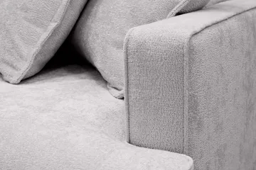 Rossita Lyx 4-sits Extra djup Soffa med Schäslong Vänster - Grå Chenille - Products - Möbler - Soffa - Divansoffa & schäslongsoffa - 4 sits soffa med divan