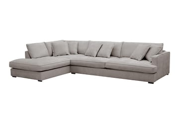 Rossita Lyx 4-sits Extra djup Soffa med Schäslong Vänster - Grå/Brun Chenille - Products - Möbler - Soffa - Divansoffa & schäslongsoffa - 4 sits soffa med divan