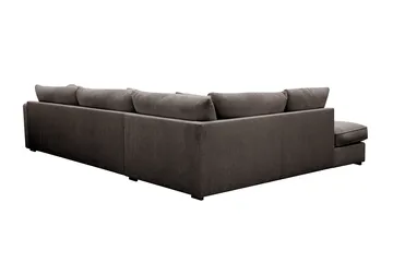 Rossita Lyx 4-sits Extra djup Soffa med Schäslong Vänster - Mörkgrå Manchester - Products - Möbler - Soffa - Divansoffa & schäslongsoffa - 4 sits soffa med divan