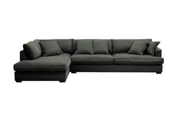 Rossita Lyx 4-sits Extra djup Soffa med Schäslong Vänster - Mörkgrön Manchester - Products - Möbler - Soffa - Divansoffa & schäslongsoffa - 4 sits soffa med divan