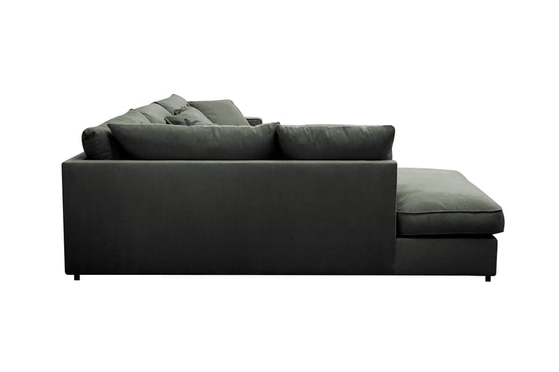 Rossita Lyx 4-sits Extra djup Soffa med Schäslong Vänster - Mörkgrön Manchester - Products - Möbler - Soffa - Divansoffa & schäslongsoffa - 4 sits soffa med divan