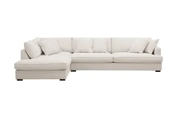 Rossita Lyx 4-sits Extra djup Soffa med Schäslong Vänster, Offwhite Manchester