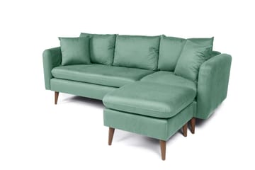 Sofiko Divansoffa Höger - Havgrön/Natur - Products - Möbler - Soffa - Divansoffa & schäslongsoffa - 4 sits soffa med divan
